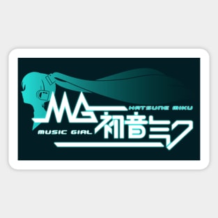 Miku Music Girl Sticker